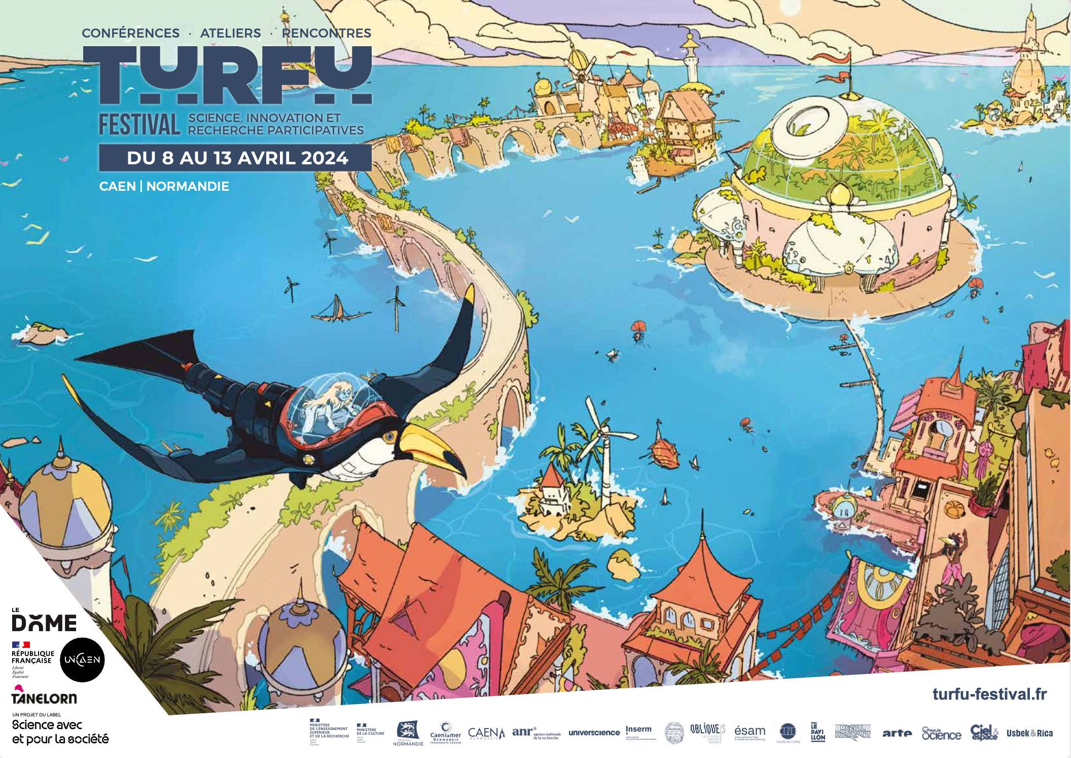 L'affiche du TURFU Festival 2024 a été réalisée par Seera.